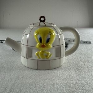 Vintage 1997 Giftco Warner Bros Tweety Bird Ceramic Teapot Lid Looney Tunes‎
